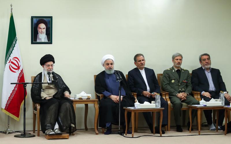 Встреча президента и членов правительства с лидером Исламской революции