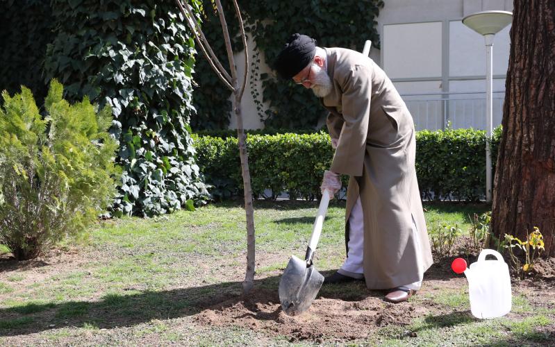 Лидер Исламской революции посадил саженцы в День посадки деревьев
