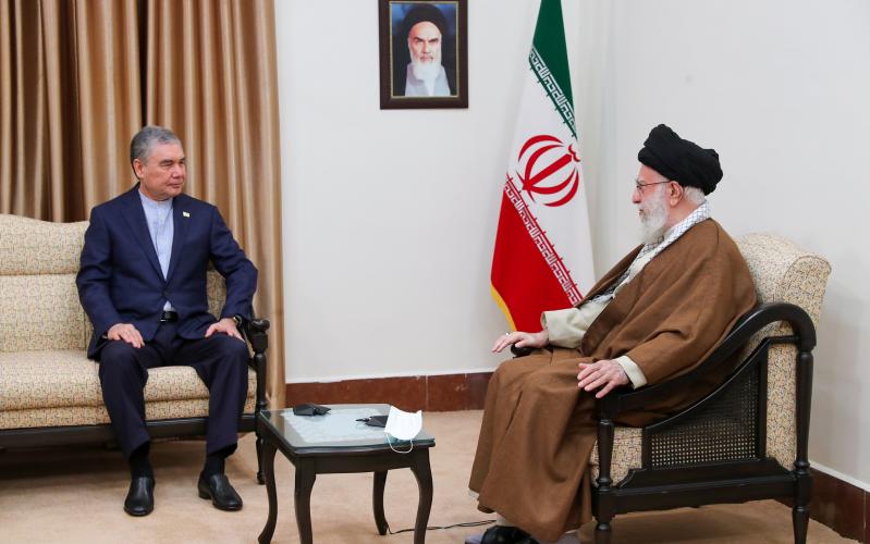 Встреча председателя Народного совета Туркменистана Гурбангулы Бердымухамедова с аятоллой Хаменеи